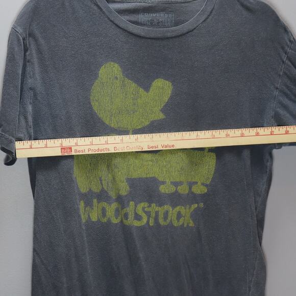 Converse Woodstock Graphic Tee Men’s Medium Gray Vintage Wash - Picture 3 of 4